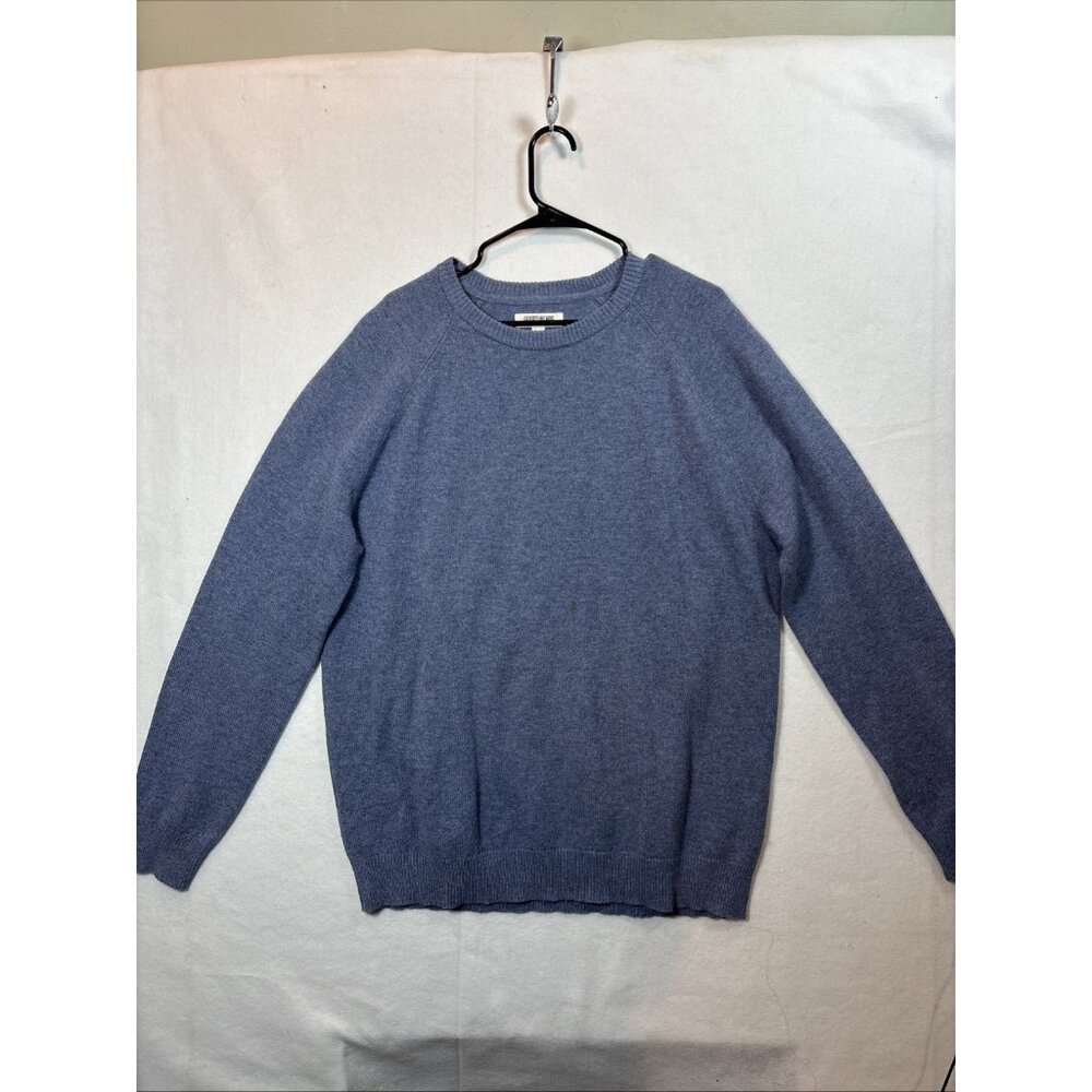 Good Threads Sweater Men Xl Blue Lamb Wool Pullover Lightweight Golf Career